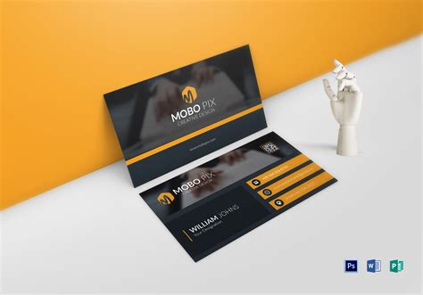 double sided visiting card mockup